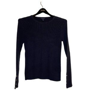 Lands’ End Women’s Navy Blue Sweater Long Sleeve